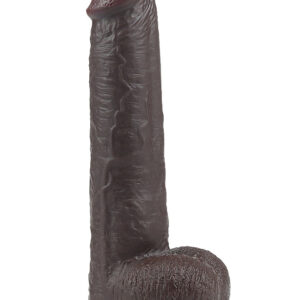 LoveToy: Sliding-Skin Dildo, 23 cm, mörk