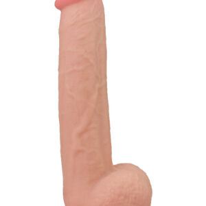 LoveToy: Sliding-Skin Dildo, 24.5 cm, ljus