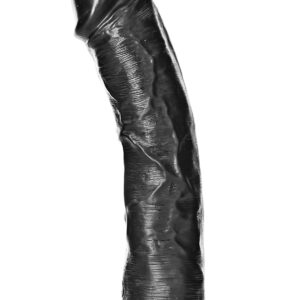 RealRock: Curved Realistic Dildo, 18 cm, svart