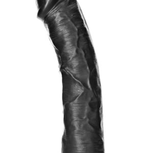 RealRock: Curved Realistic Dildo, 20.5 cm, svart