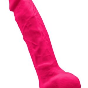 Dual Density Rosa Dildo med pung 20 cm