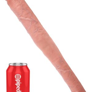 King Cock: Tapered Double Dildo, 41 cm, ljus