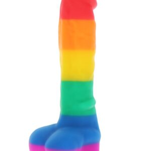 Regnbågsfärgad Dildo 8-Inch