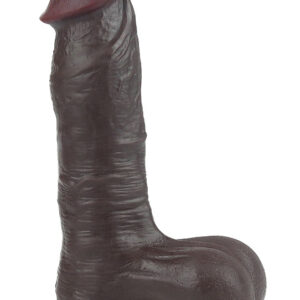 LoveToy: Sliding-Skin Dildo, 19.5 cm, mörk