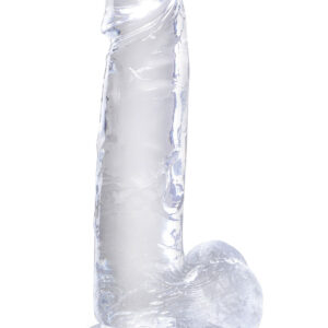 King Cock Clear: Dildo with Balls, 20 cm, transparent