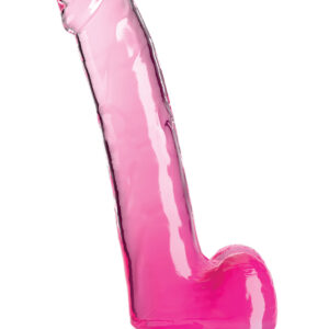 King Cock Clear: Dildo with Balls, 25 cm, rosa