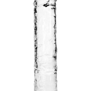 RealRock: Crystal Clear Straight Realistic Dildo, 20 cm, transparent