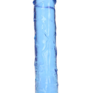 RealRock: Crystal Clear Straight Realistic Dildo, 23 cm, blå