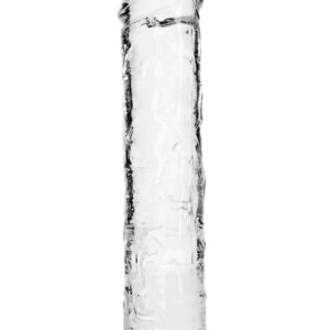 RealRock: Crystal Clear Straight Realistic Dildo, 23 cm, transparent