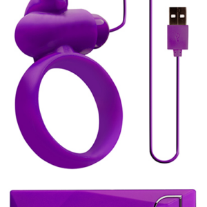 Abia Gelos Purple Penisring med vibrator