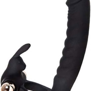 Double Penetrator With Rechargeable Gold Bullet Strap-on penisring