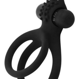 Double Vibrating Cock Ring With Rabbit Ears Penisring med vibrator