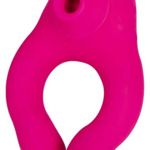 Duo Vibrating Cock Ring With Air Pressure Pink Penisring med vibrator