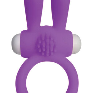 Neon Rabbit Ring Purple Penisring med rabbit