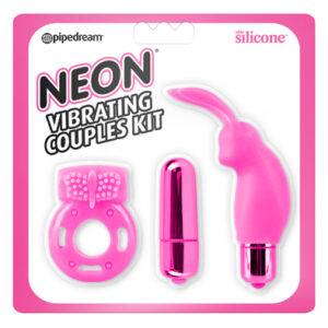 Pipedream Neon Vibrating Kit Pink Paket för par