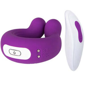 Vibrating Cock Ring With Remote Control Purple Penisring med vibrator