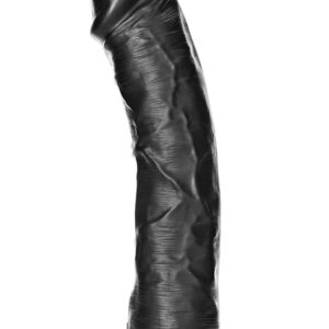 RealRock: Curved Realistic Dildo, 23 cm, svart