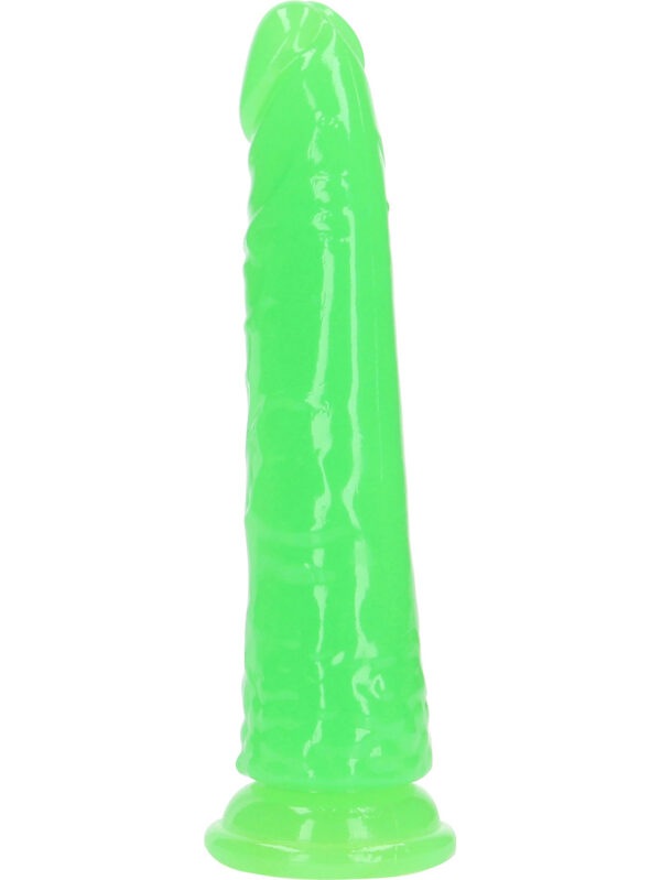 RealRock: Glow in the Dark Realistic Dildo, 15.5 cm, grön