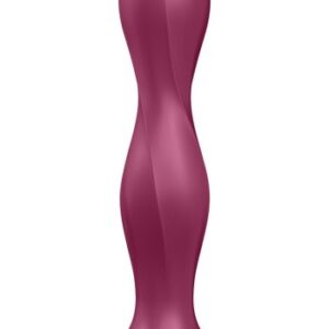 Satisfyer Double Ball-R Weighted Dildo, Dark Red