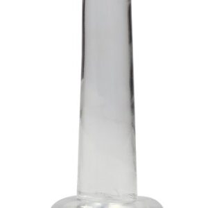 Crystal Clear non realistic dildo 13 cm, Clear