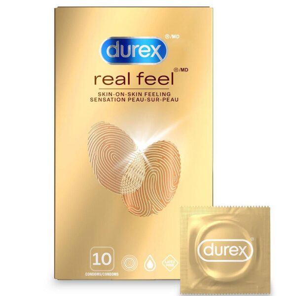 Durex real feel 10-pack Tunna & Latexfria Kondomer