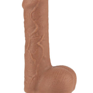 LoveToy: Sliding-Skin Dildo, 18 cm, brun