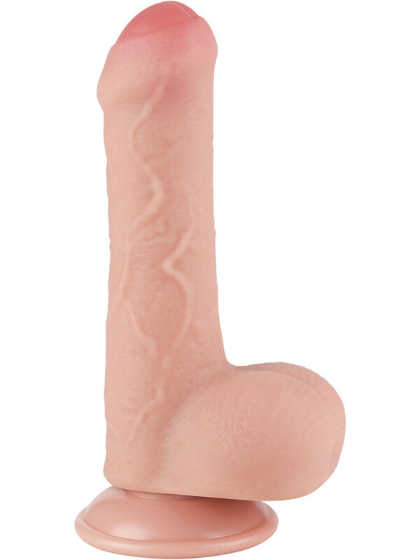 LoveToy: Sliding-Skin Dildo, 18 cm, ljus