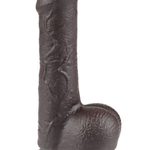 LoveToy: Sliding-Skin Dildo, 18 cm, mörk