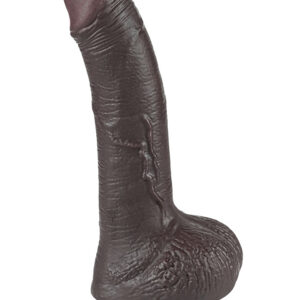 LoveToy: Sliding-Skin Dildo, 19.5 cm, mörk