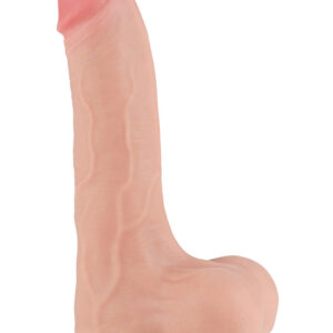 LoveToy: Sliding-Skin Dildo, 22 cm, ljus