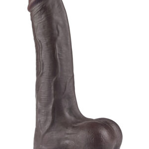 LoveToy: Sliding-Skin Dildo, 22 cm, mörk