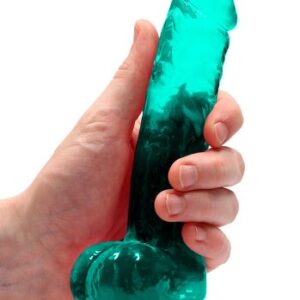 Crystal Clear dildo 17 cm, Turkos