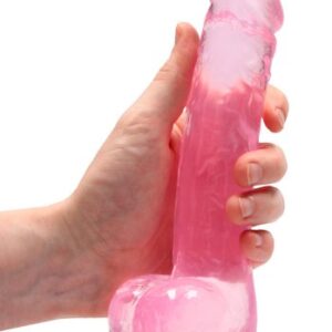 Crystal Clear dildo 19 cm, Pink