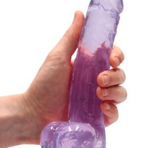 Crystal Clear dildo 19 cm, Purple