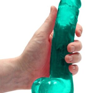 Crystal Clear dildo 19 cm, Turkos