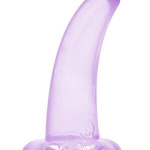 Crystal Clear non realistic dildo 11 cm, Purple