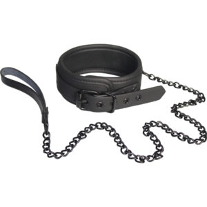 Dream Toys: Blaze, Luxury Fetish Collar and Leash, svart