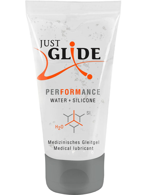 Just Glide: Performance, Vatten- och Silikonbaserat Glidmedel, 50 ml