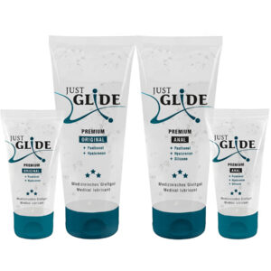 Just Glide: Premium Set Glidmedel, Original & Anal