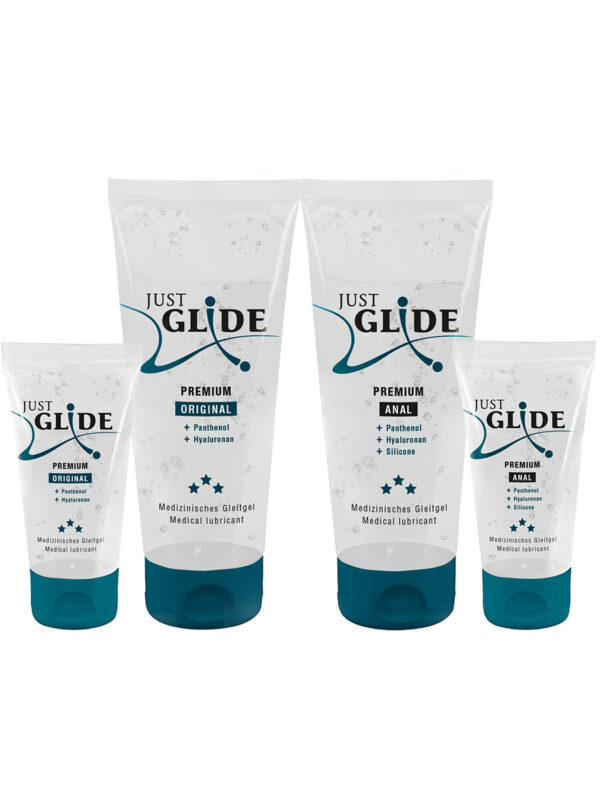 Just Glide: Premium Set Glidmedel, Original & Anal