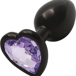 Ouch!: Heart Gem Metal Butt Plug, small, grå