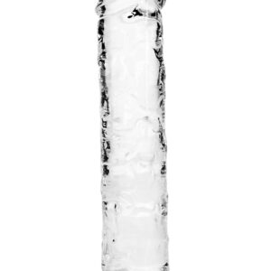 RealRock: Crystal Clear Straight Realistic Dildo, 14.5 cm, transparent