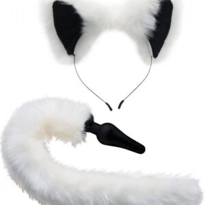 Tailz: White Fox Tail Anal Plug & Ears Set