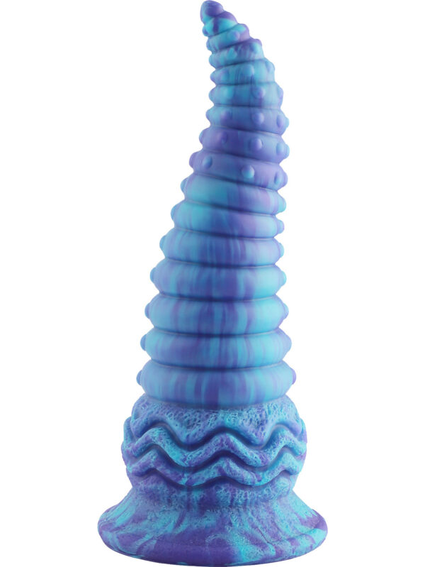 Wildolo: Spiral Fantasy Suction Cup Dildo, 24 cm, blå