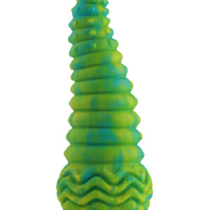 Wildolo: Spiral Fantasy Suction Cup Dildo, 24 cm, grön