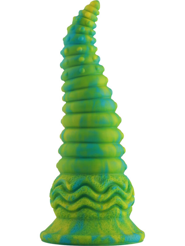 Wildolo: Spiral Fantasy Suction Cup Dildo, 24 cm, grön