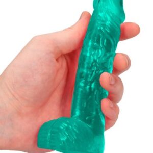 Crystal Clear dildo 15 cm, Turkos