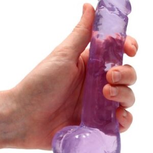 Crystal Clear dildo 17 cm, Purple