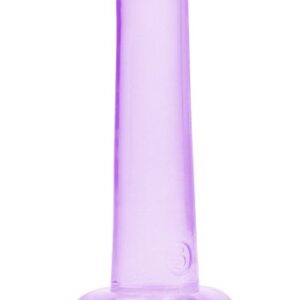 Crystal Clear non realistic dildo 13 cm, Purple