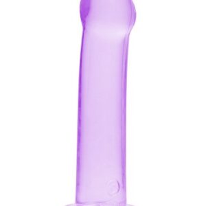 Crystal Clear non realistic dildo 17 cm, Purple